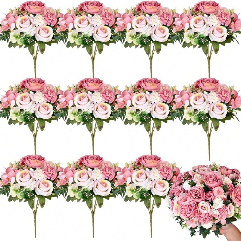 Dried Flower Bulk - Bouquet di Rose Artificiali in Seta