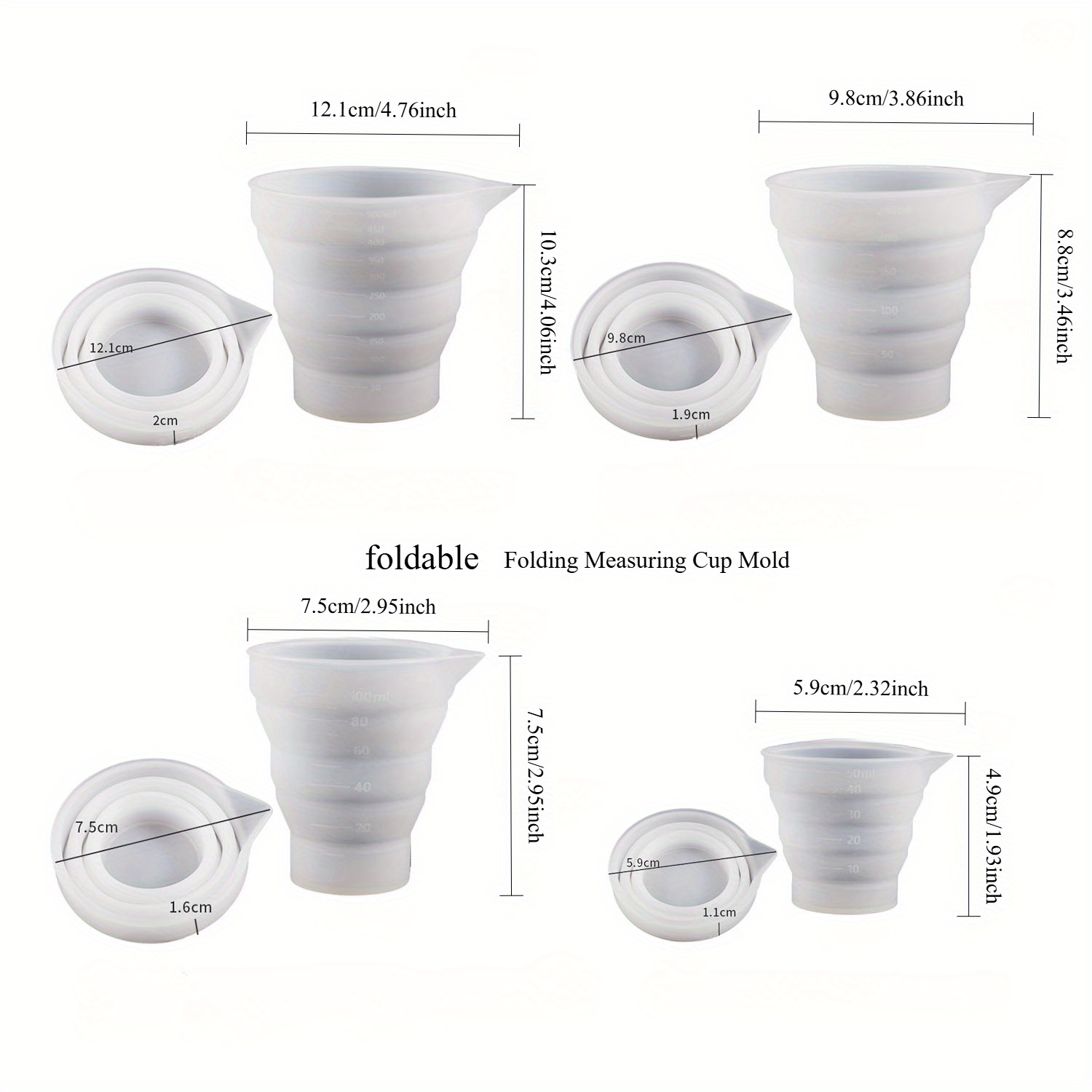 Tazza dosatrice pieghevole in  - Mixing Cup Silicone recensione e prezzo